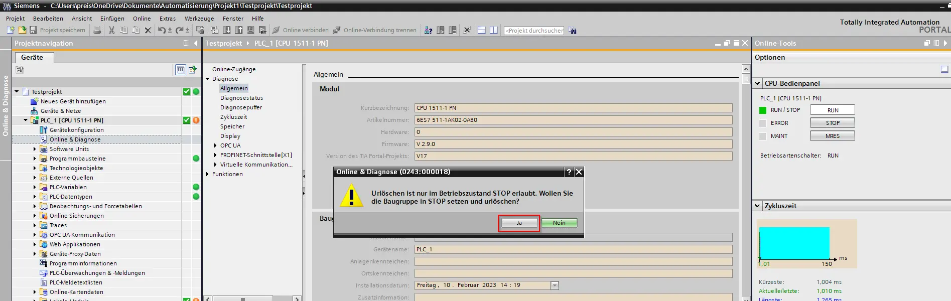 Urlöschen CPU Stop Urlöschen CPU Stop